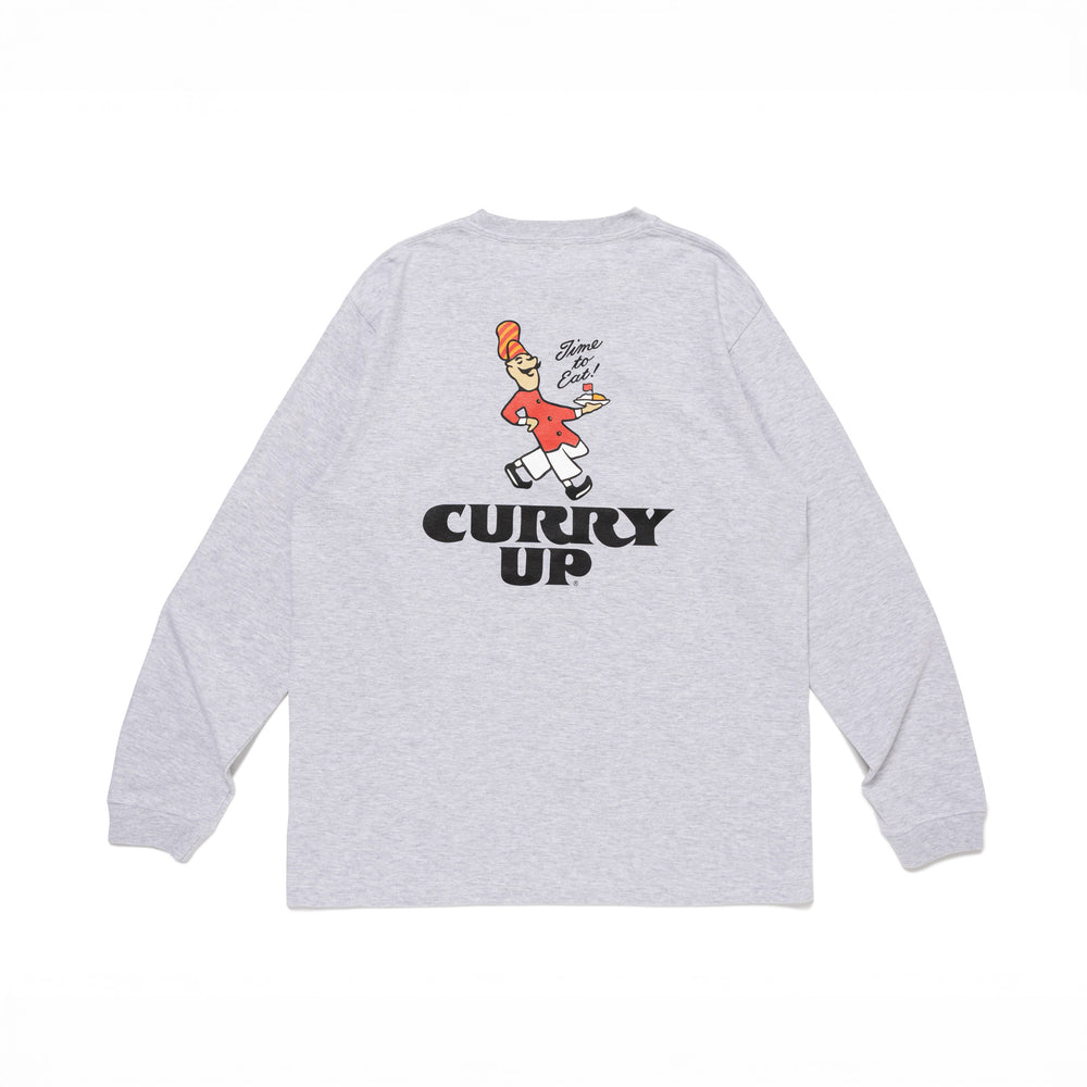 CURRY UP L/S T-SHIRT GY-B